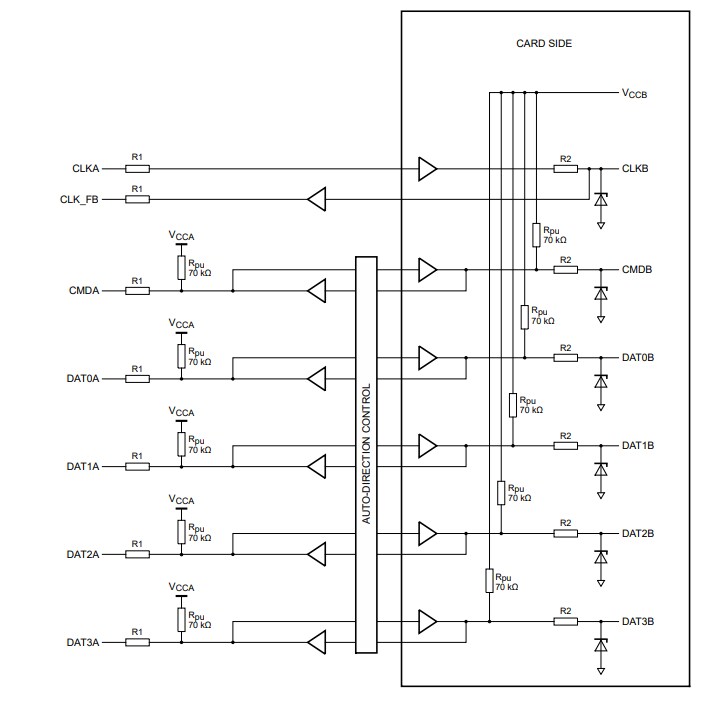Application Circuit Diagram - NXP Semiconductors NVT4858 Dual Voltage Level Translators